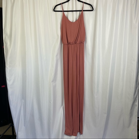 Lulu's Watch The Sunset Rusty Rose Maxi Dress Medium - Picture 6 of 13